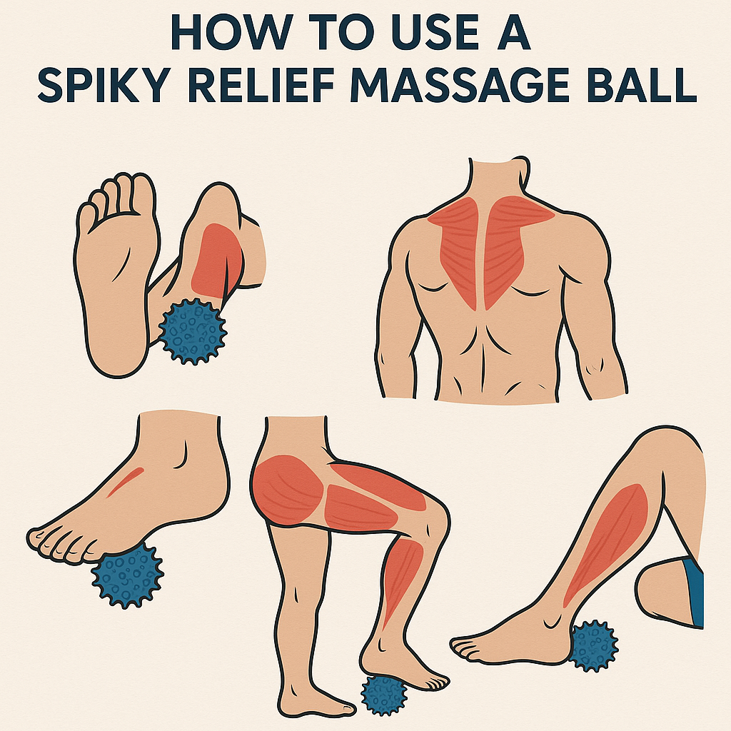 Spiky Relief Massage Ball Instructions To Use - FitSupplyZone